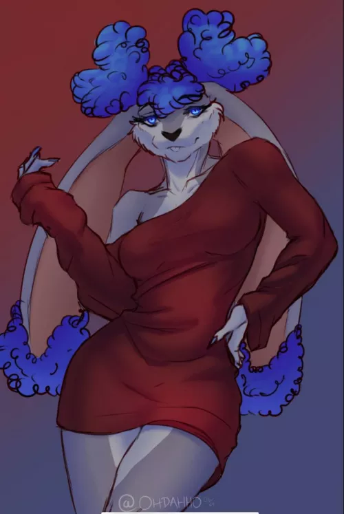 Bunny 💙❤️ (art by me @ohdahho)