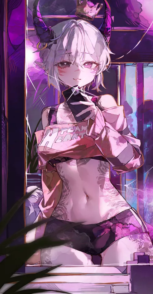 cute dragon lady at the club [original]