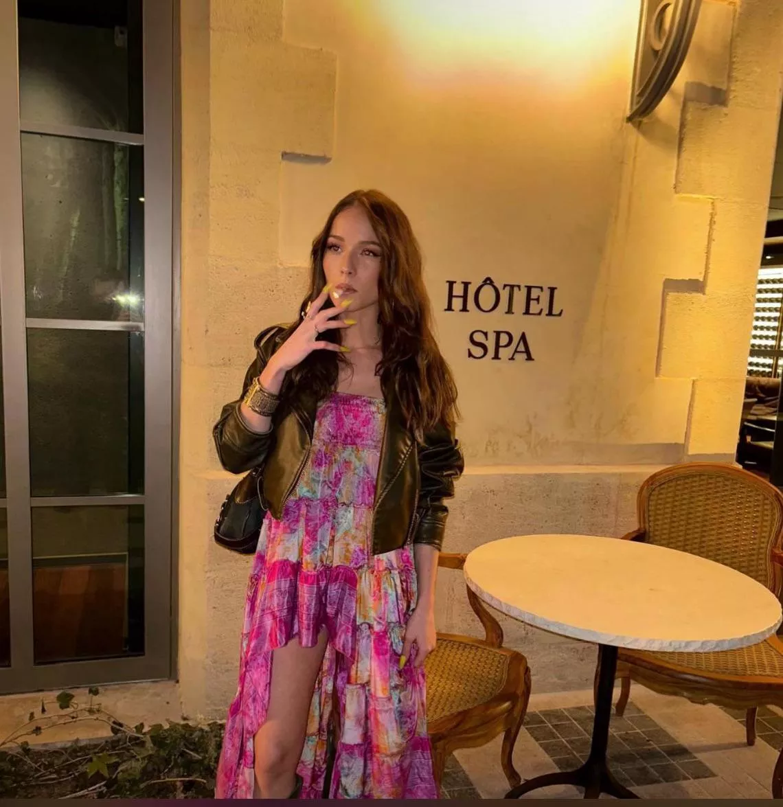 For Chiara, cigarettes are essential to the spa experience 