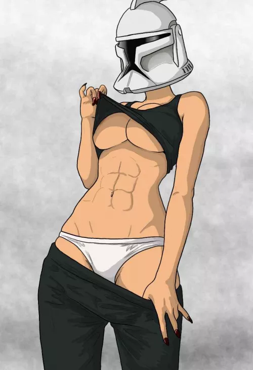 Gender bent Clone trooper after training (by me)