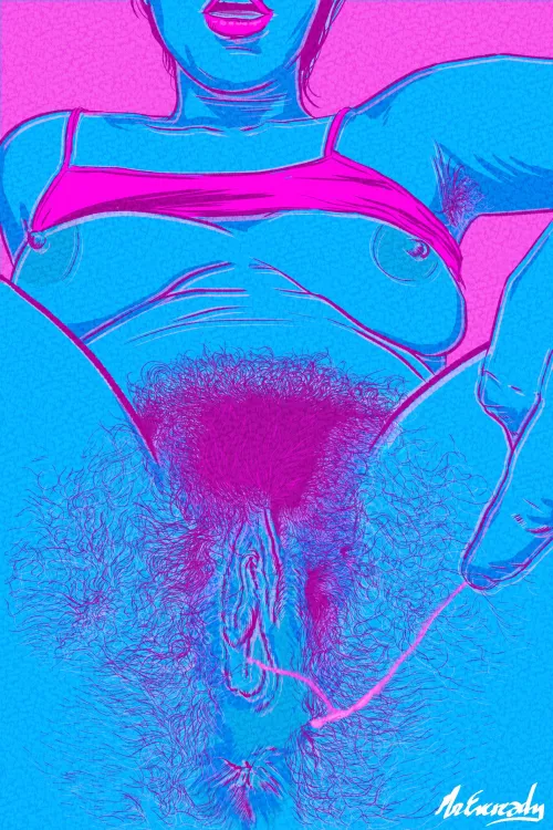 Hairy Girl Series N° 049. Art by Me. Digital