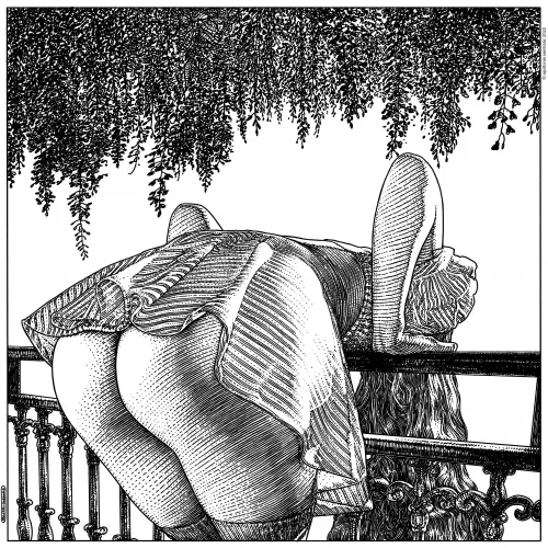 La demoiselle de la tour (Here are golden stairs) by Apollonia Saintclair