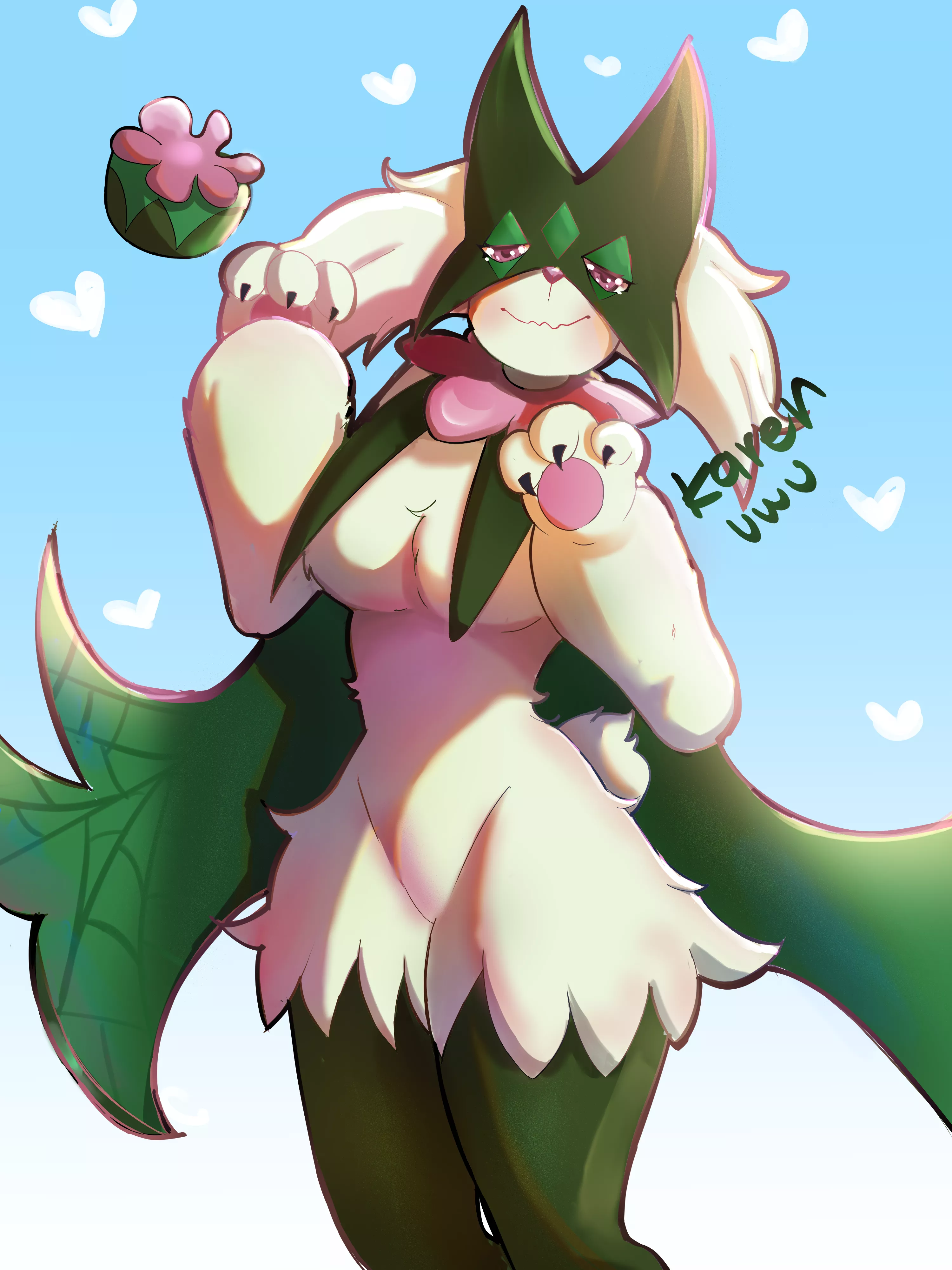 Meowscarada fanart by me (@Iskarencini) Should I make the NSFW version?