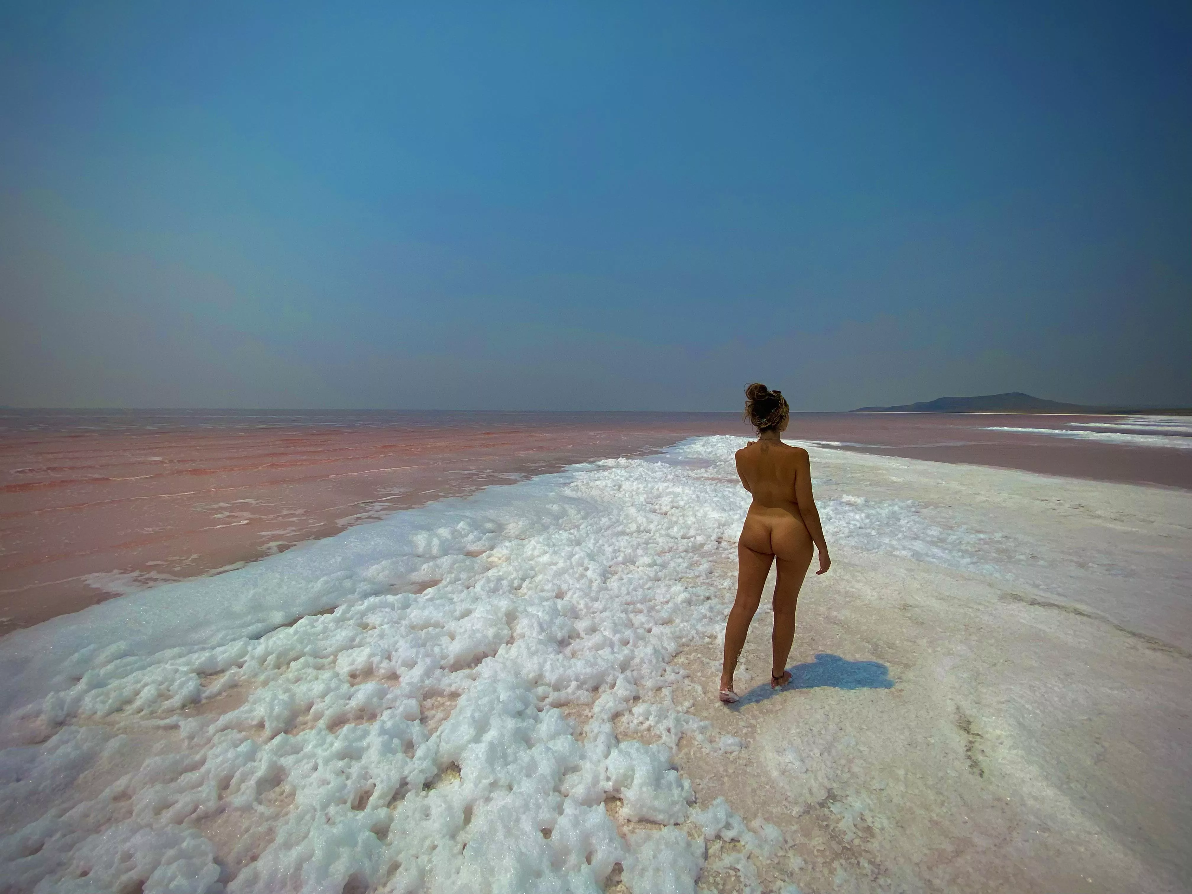 Nude walk on the Salt Lake ✨💓