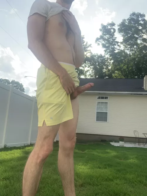Taking my pants off outside