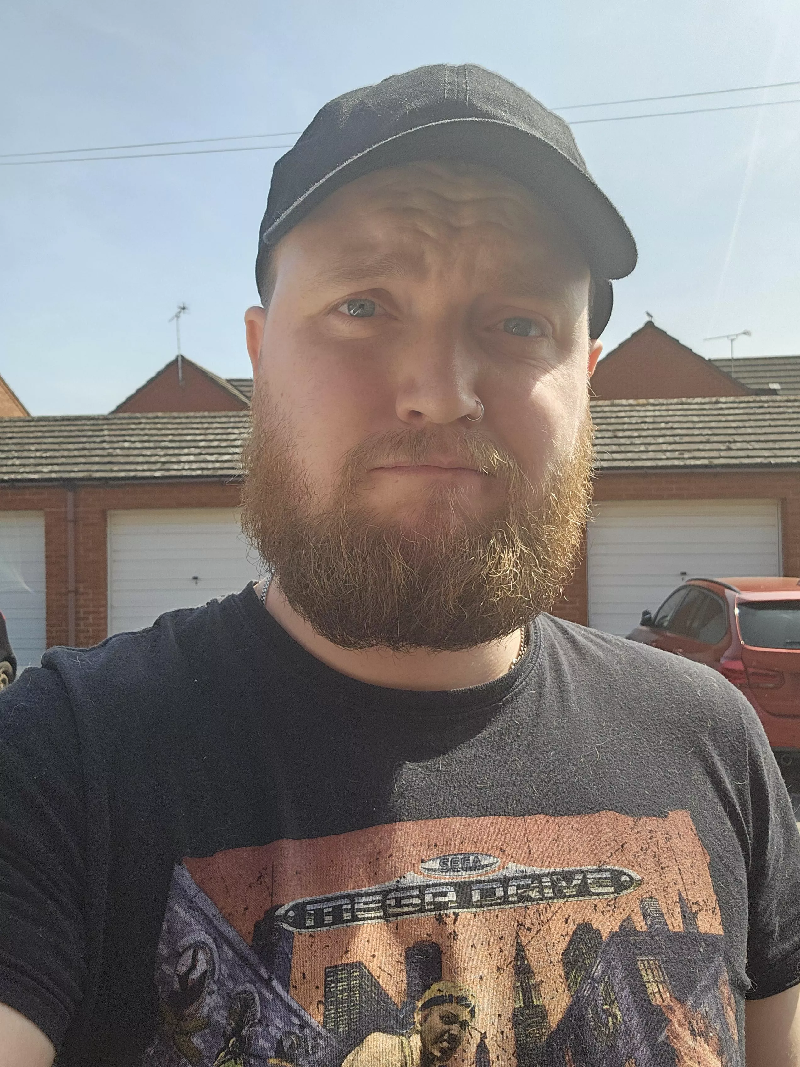 The dog bit a hole in this t-shirt today 🥲