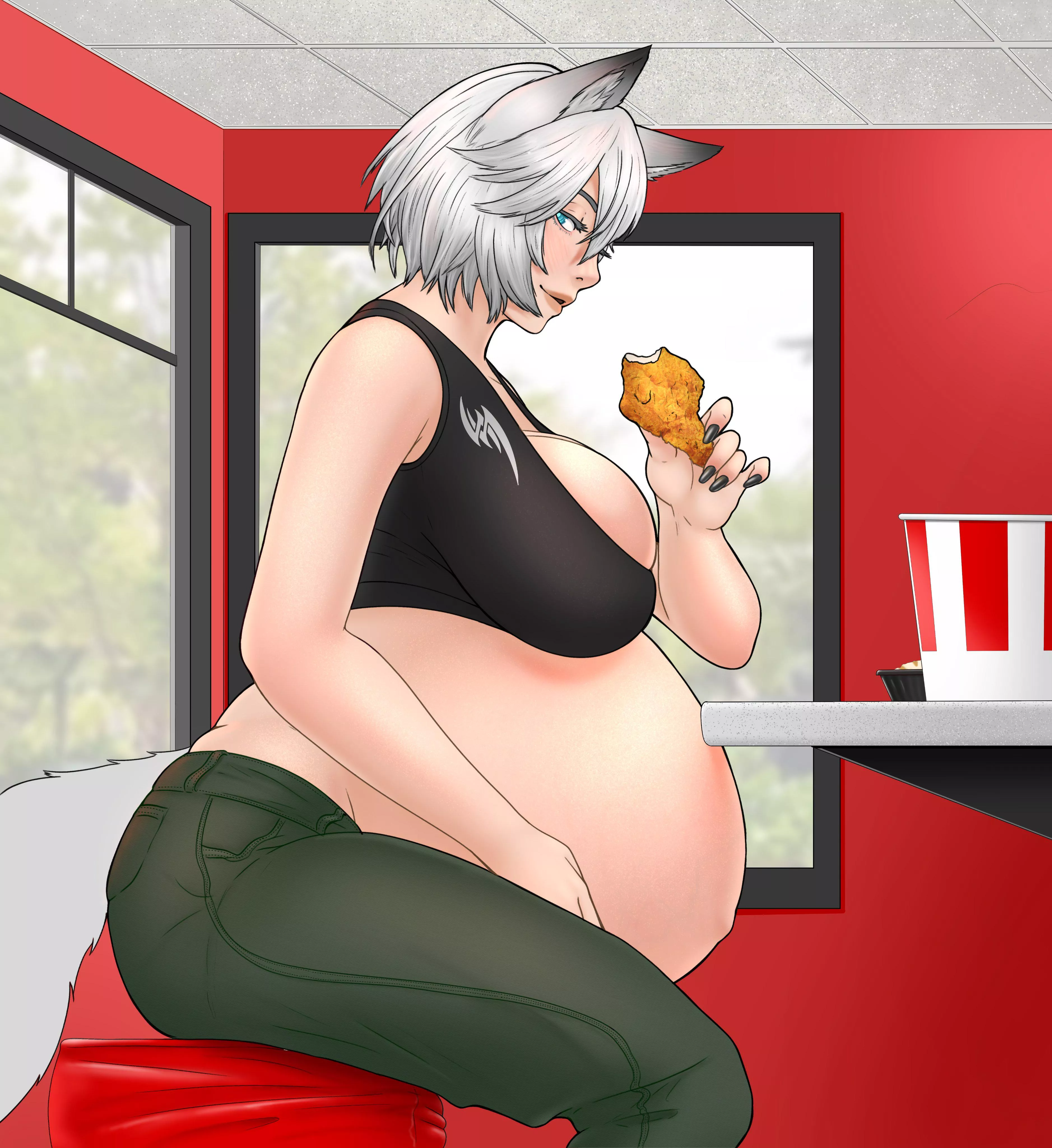 Enjoying the Fried Chicken (AsshatKristi)