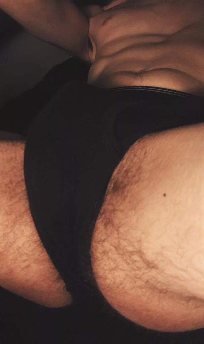 Hairy ass and bulge