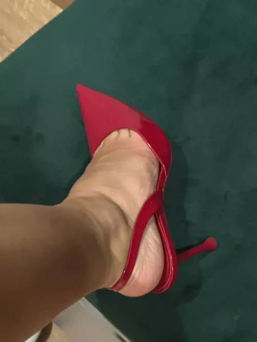 high heels to crush your balls