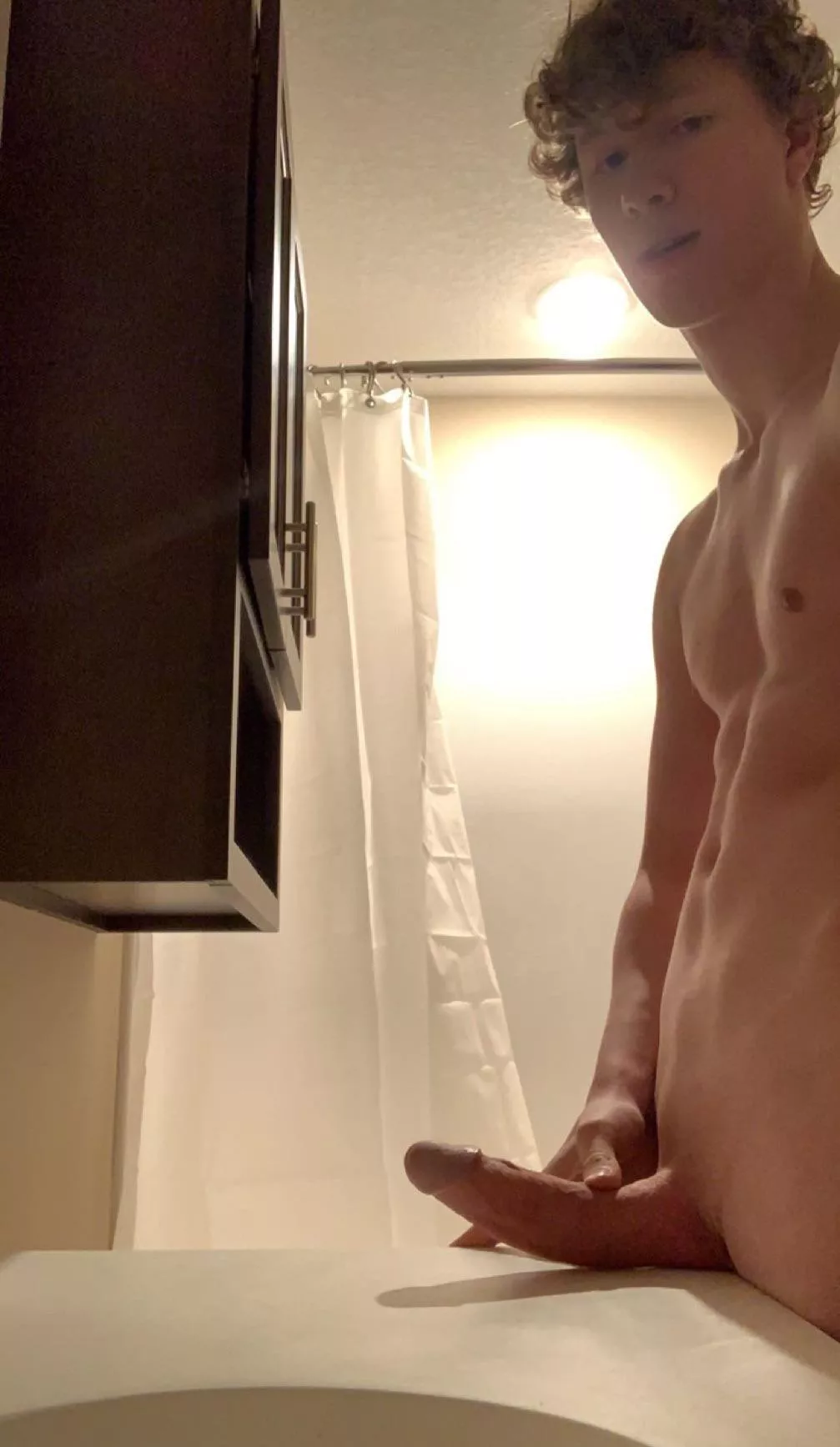 I forgot to lock the bathroom door in the middle of the night 