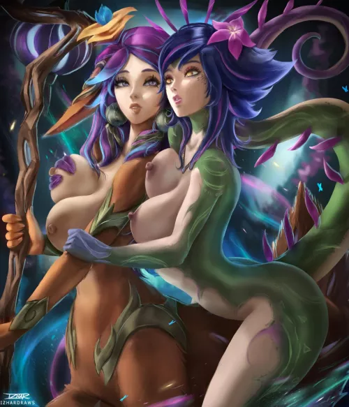 Lillia x Neeko (izhardraws) [League of Legends]