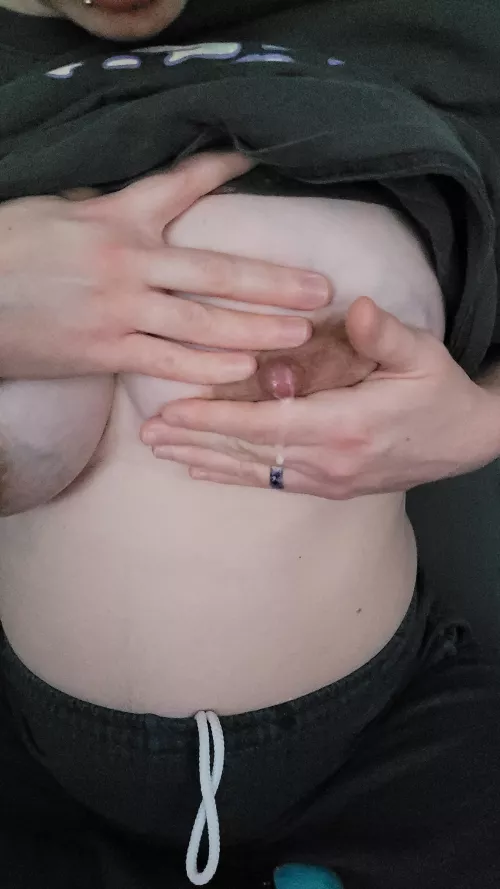 tits are swollen...can I fill your mouth full of milk? 