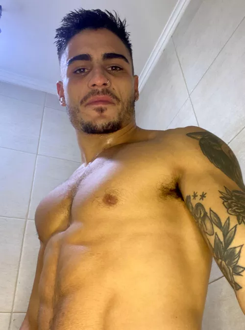 What do you think I'm washing off in here? 