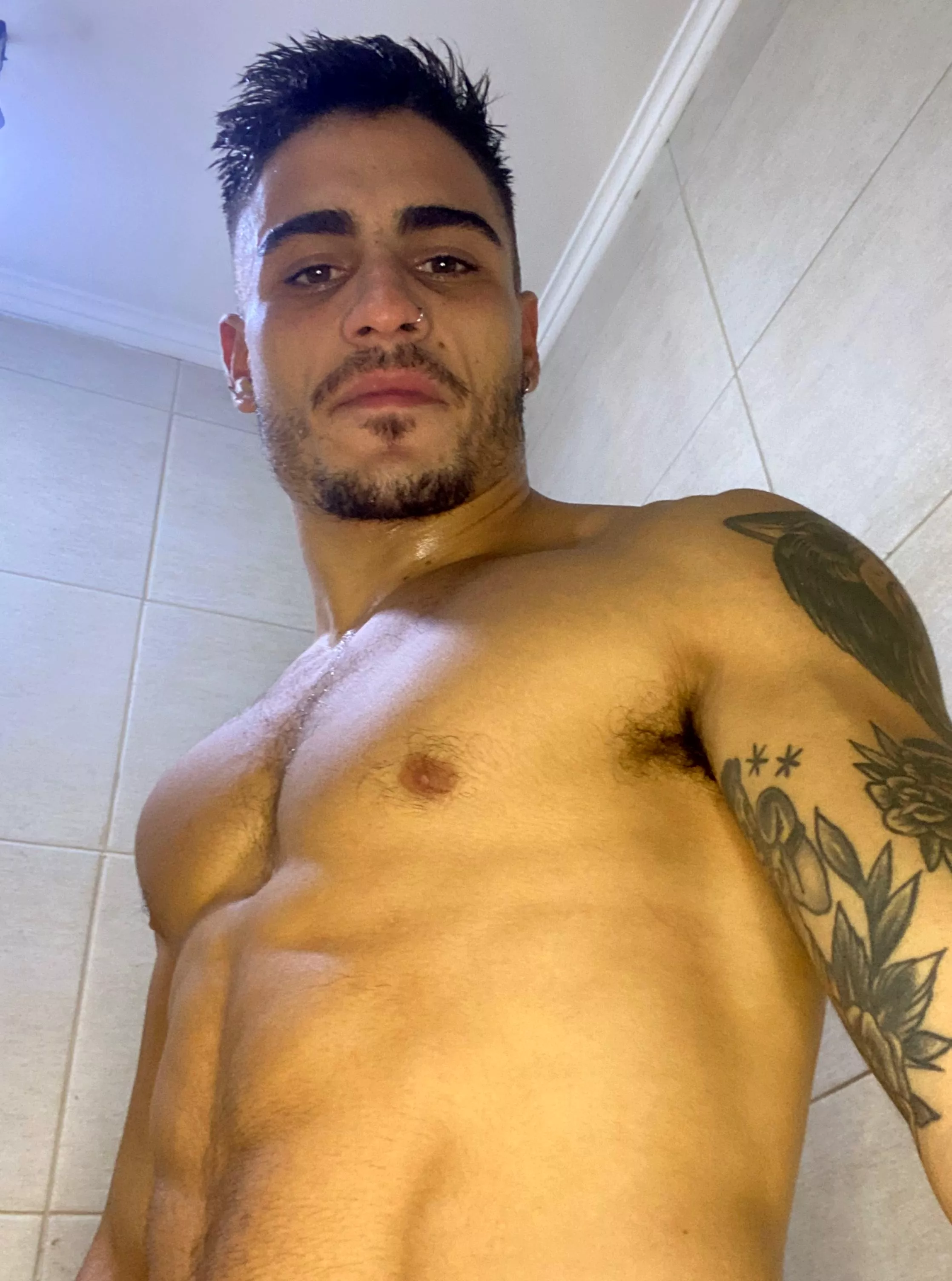 What do you think I'm washing off in here? 