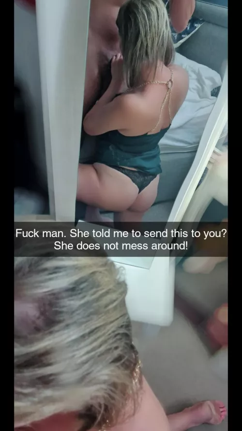 A good hotwife always keeps hubby updated!