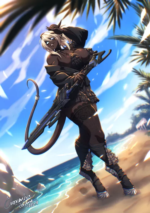 Agathe at the Beach [by Crescentia Fortuna] 