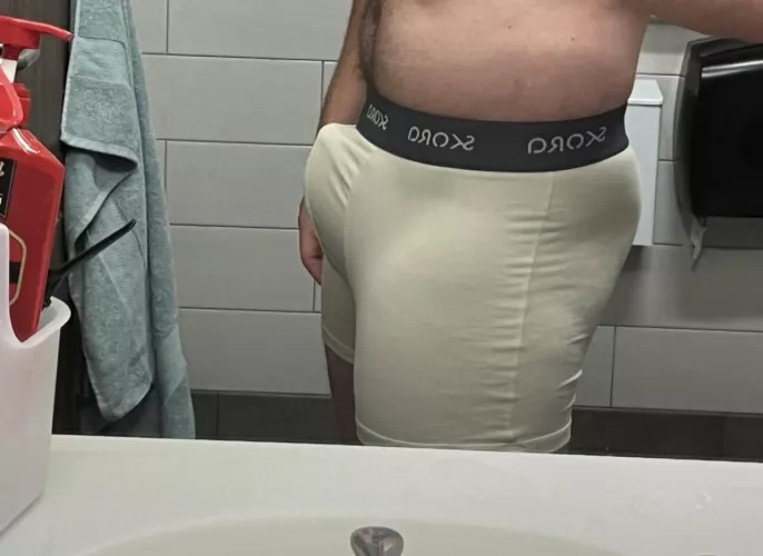 Always tough to hide when on the treadmill at the gym