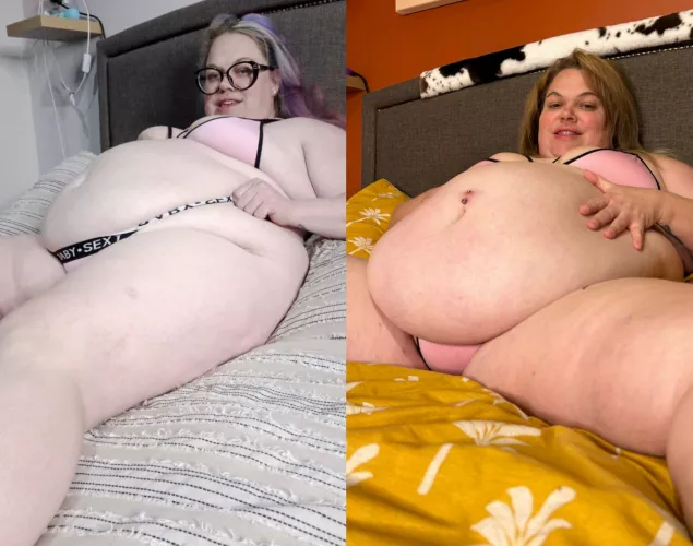 I thought I was fat on the left 