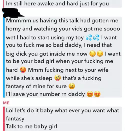 My (F27) husband (M27) sent me screen shots while I’m at work