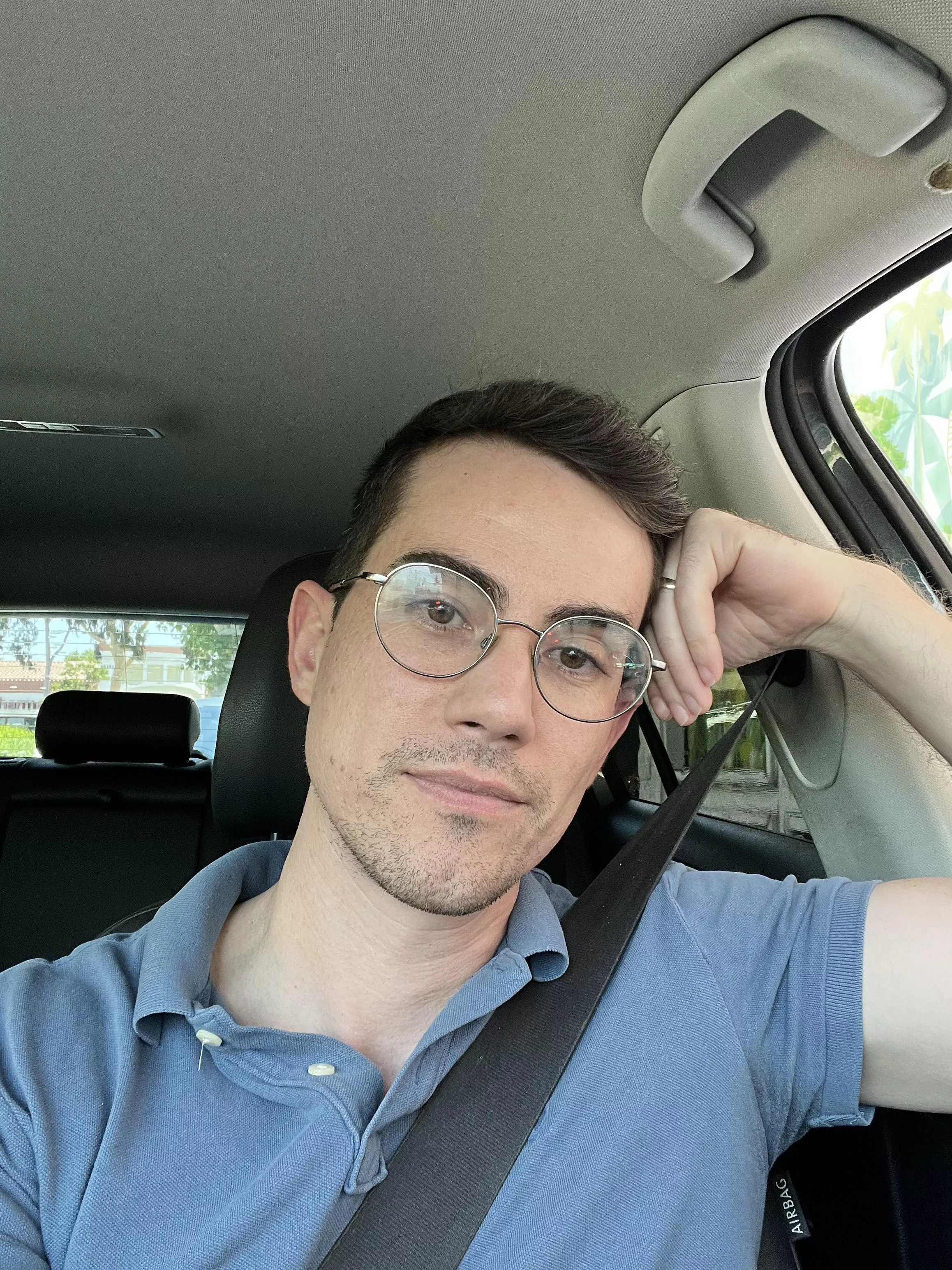 Sitting in the drive thru in my gay little polo 