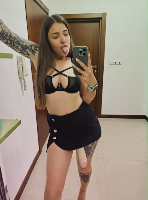 Would you want to date me if you noticed this hard cock  under my skirt ? Or would u run away ?