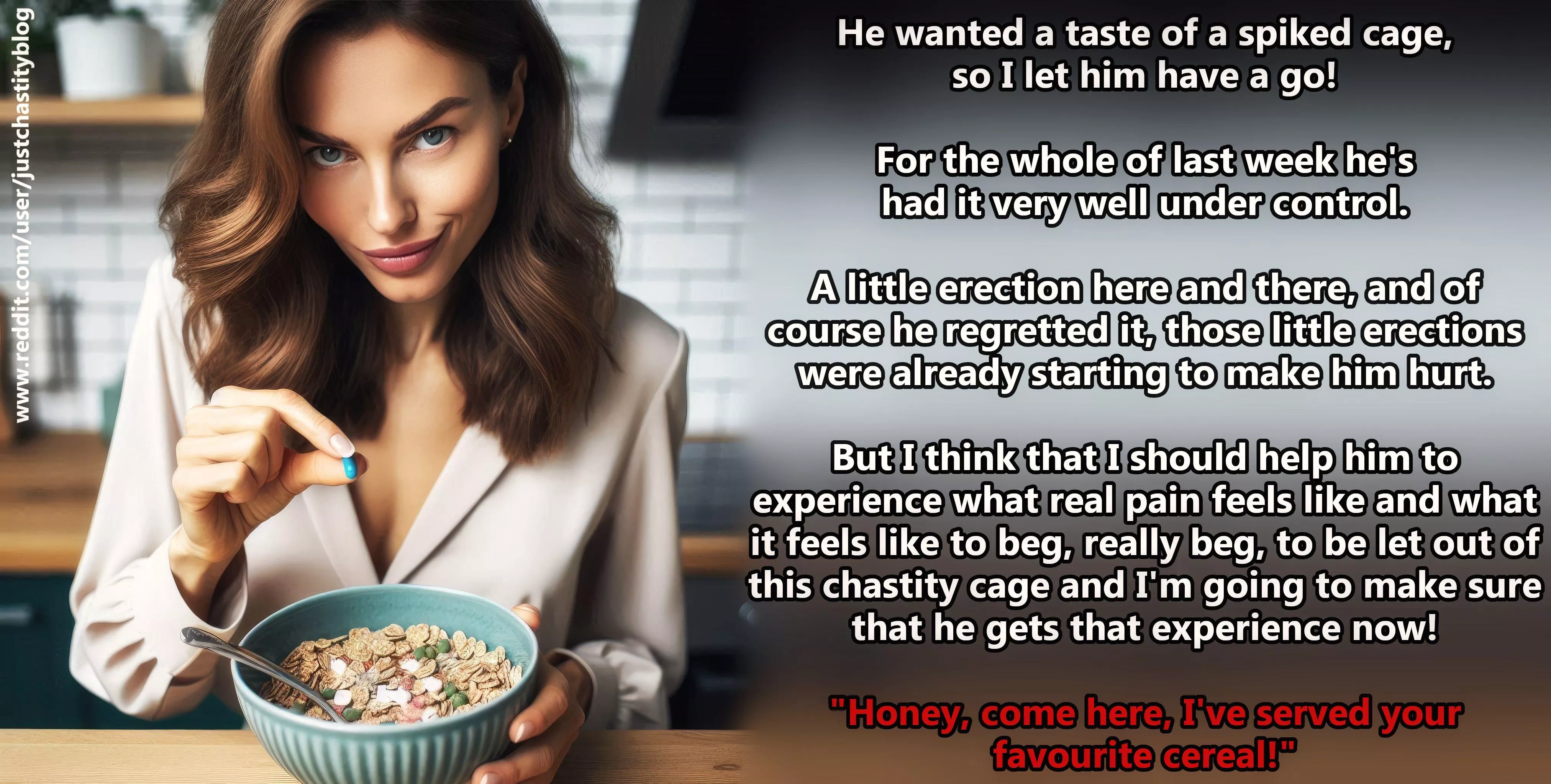 Your girlfriend can be pretty mean, I think!