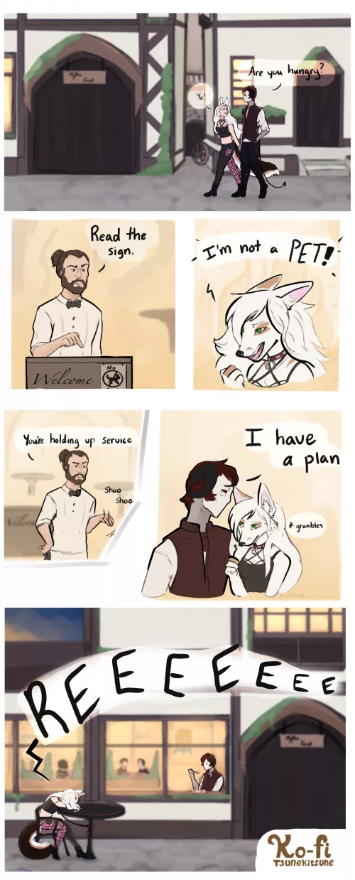 Contrary to popular belief, I'm NOT a pet! (Tsunekitsune)