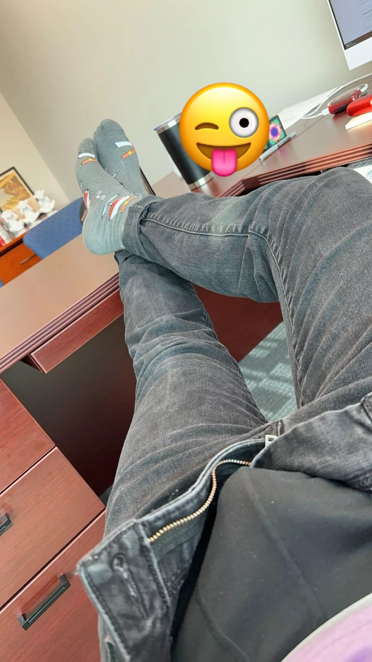 Getting a little to comfortable at work today