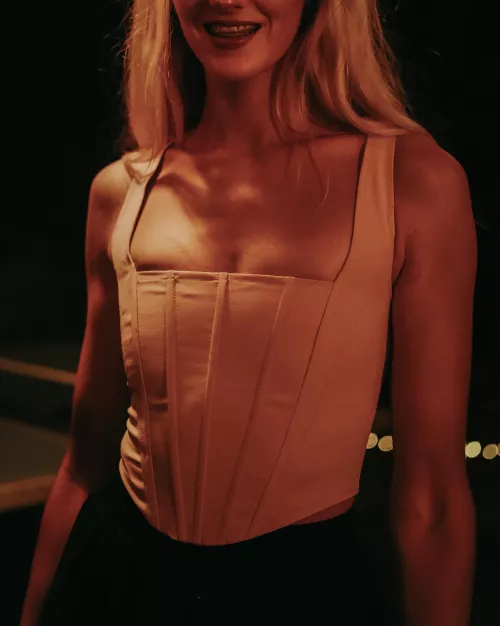 I have tiny tits so they don’t look that great on me, but I love corset-style tops 😭