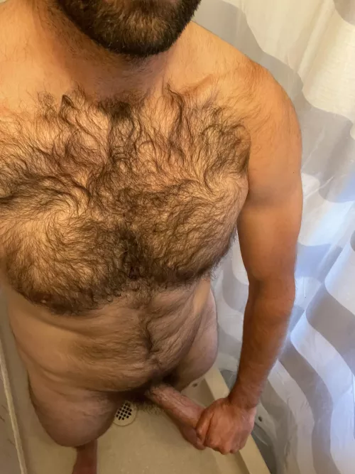 In the shower, what do you do next?