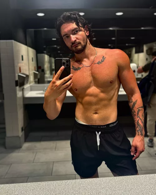 Right after a good pump. 