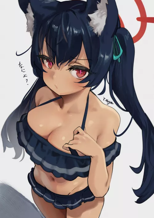 Serika in swimsuit - quick drawing