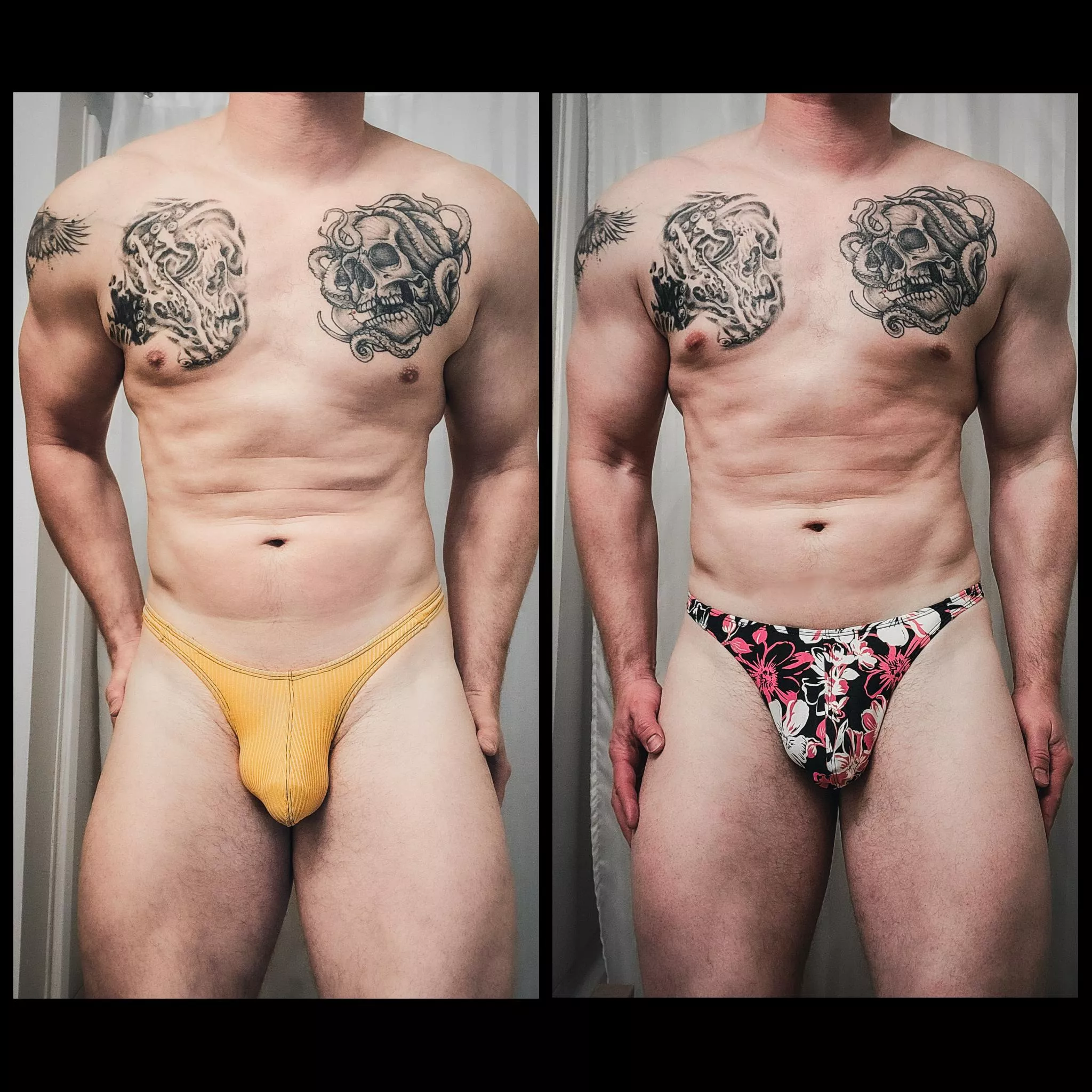 The two styles of thongs featured in my shop :)