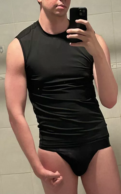 [20] Pressed against my jock