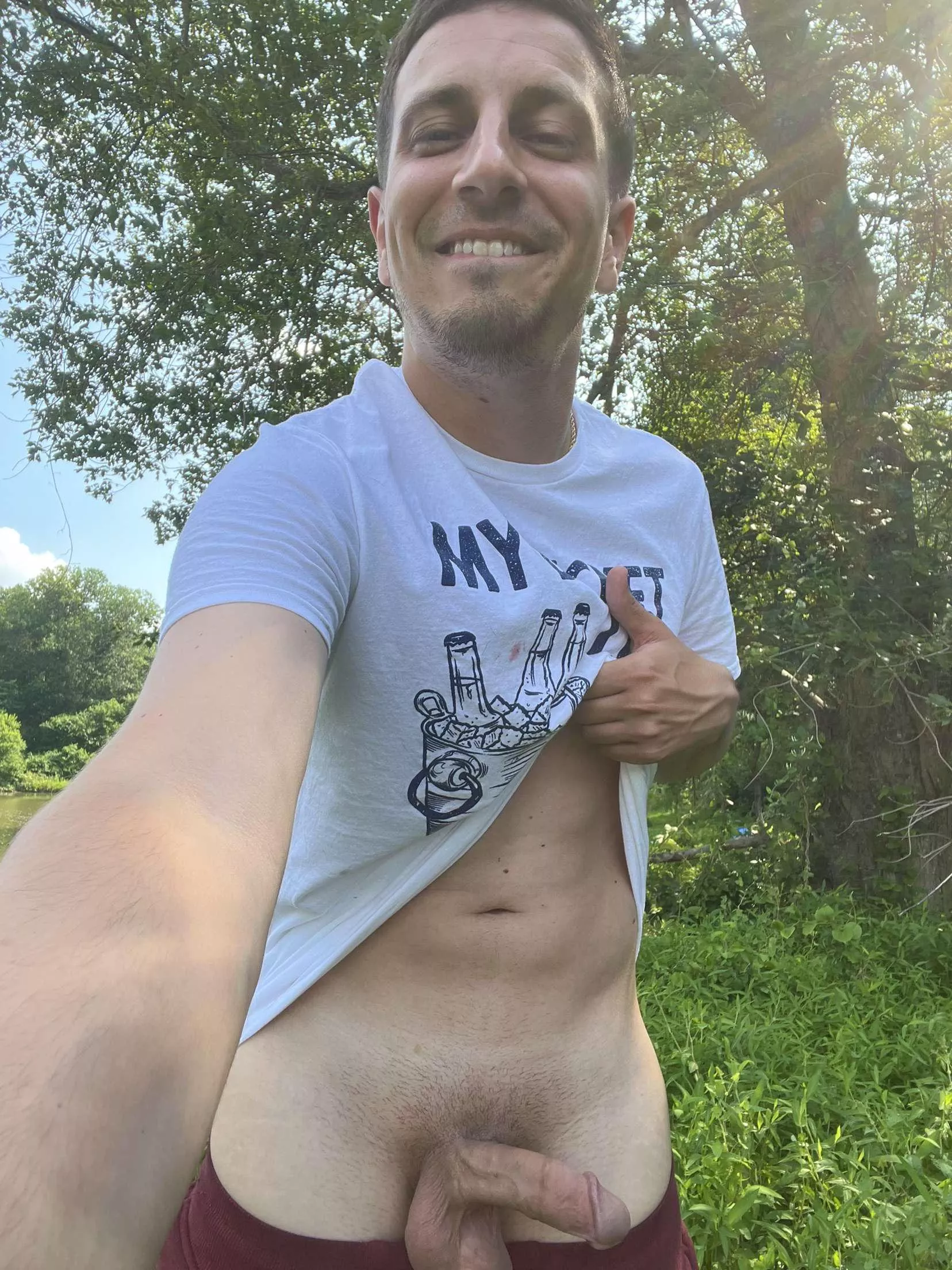 Anyone want a wiener in the woods?