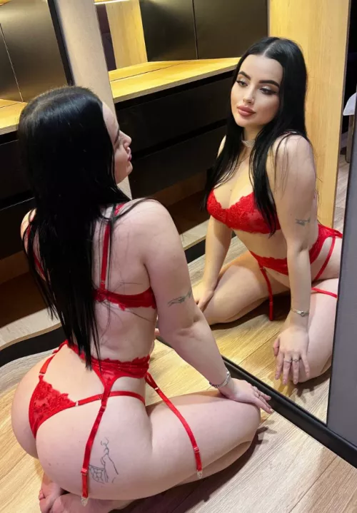 Hope you like my red lingerie