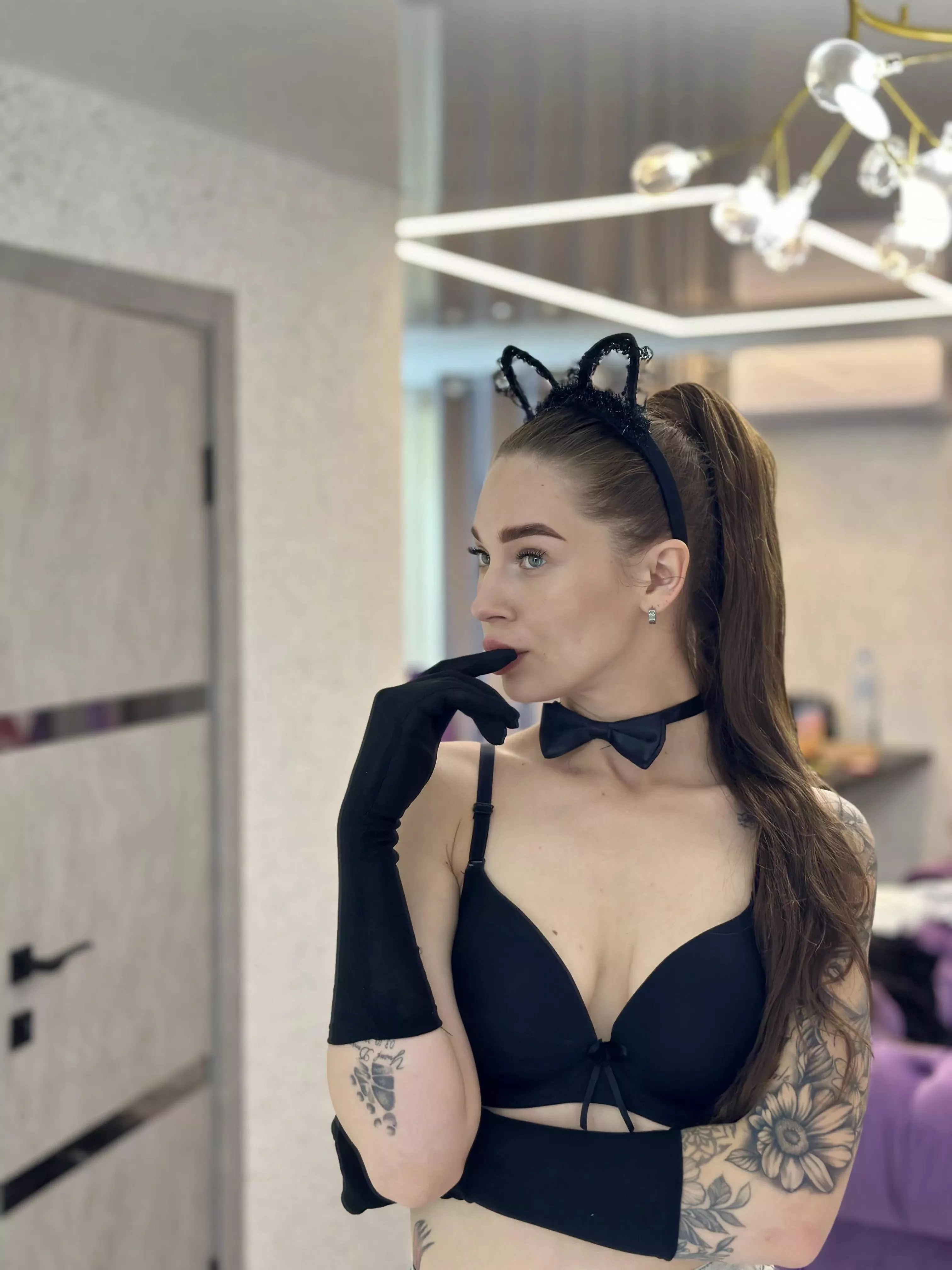 I'm sensual in my favorite lingerie