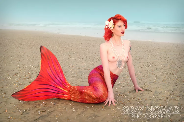 Mermaid Pinup at Black's Beach
