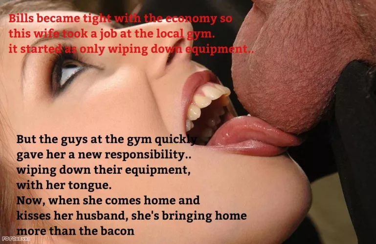 She took a job at the gym