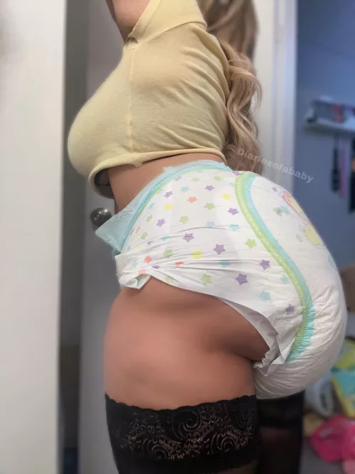 So many diapers I can barely walk 🥺 can you help me waddle around? 