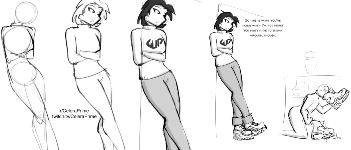 Thought you might enjoy seeing the journey from sketch to finished art. By r/CeleraPrime