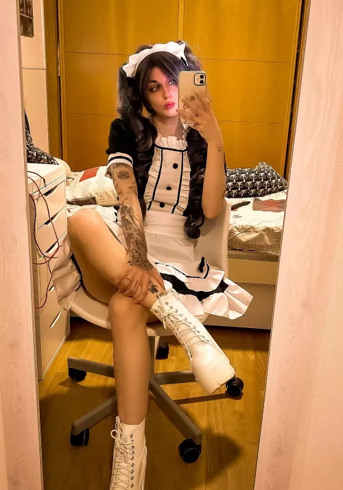 Your naughty maid that always you wished 
