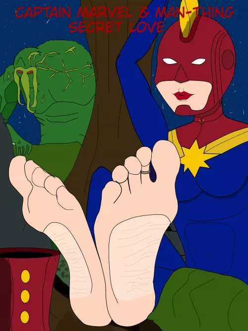 Captain Marvel&Man-Thing Secret love (cintadealmas)