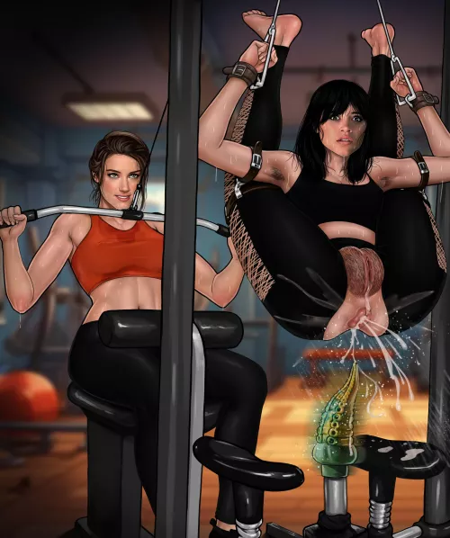 Jenna Learns A new Workout from Amber