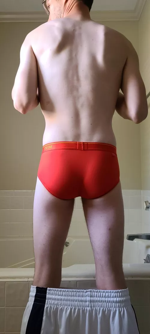 Skinny butt in briefs 