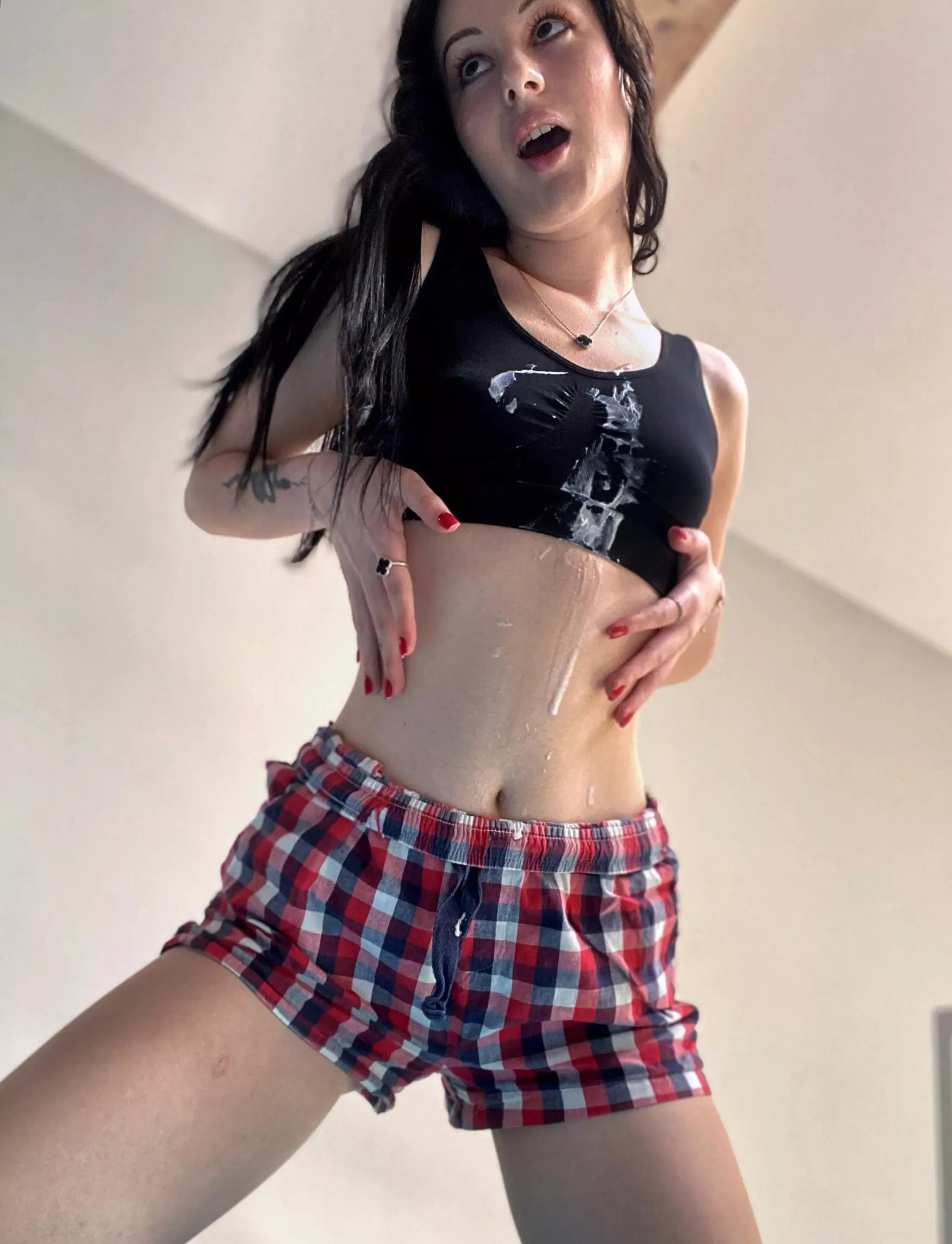 I think it’s better to take off these clothes, but I’m wet in them