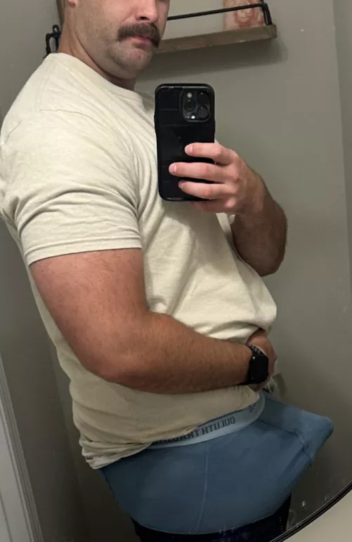 It’s feeling a little tight. Pull them down for me? 