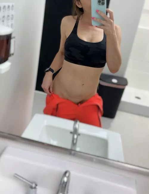 Should I slide these scrubs the rest of the way? 