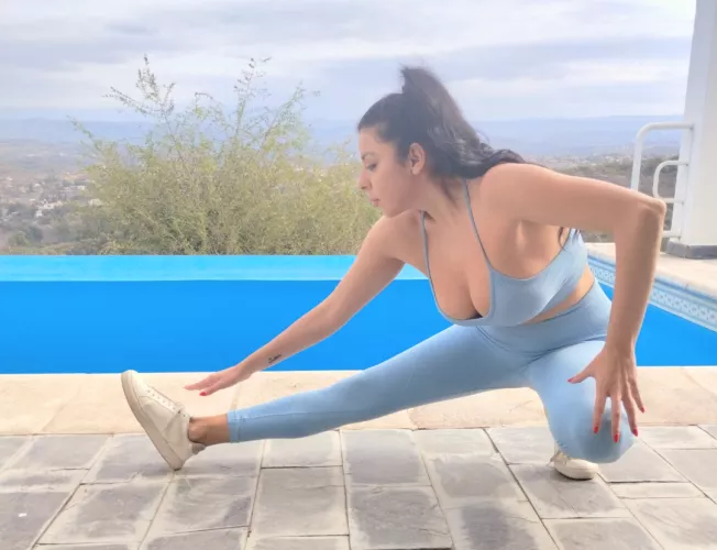 Sunbathing while I train