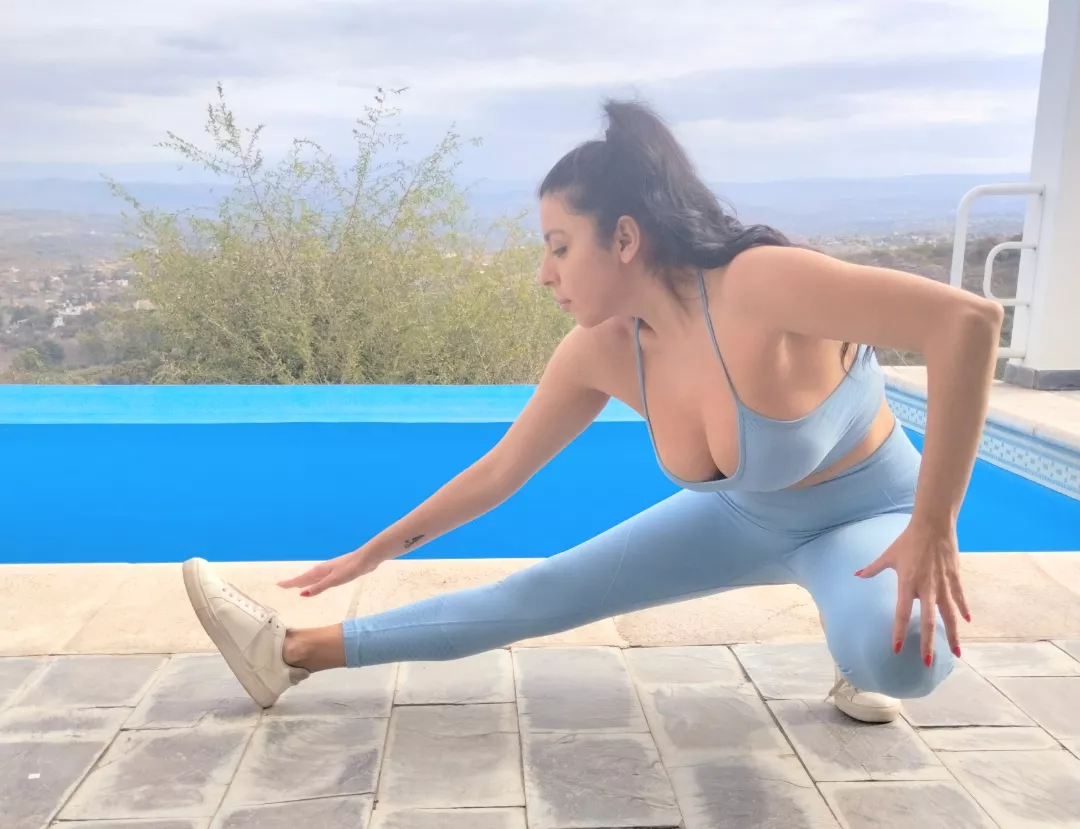 Sunbathing while I train